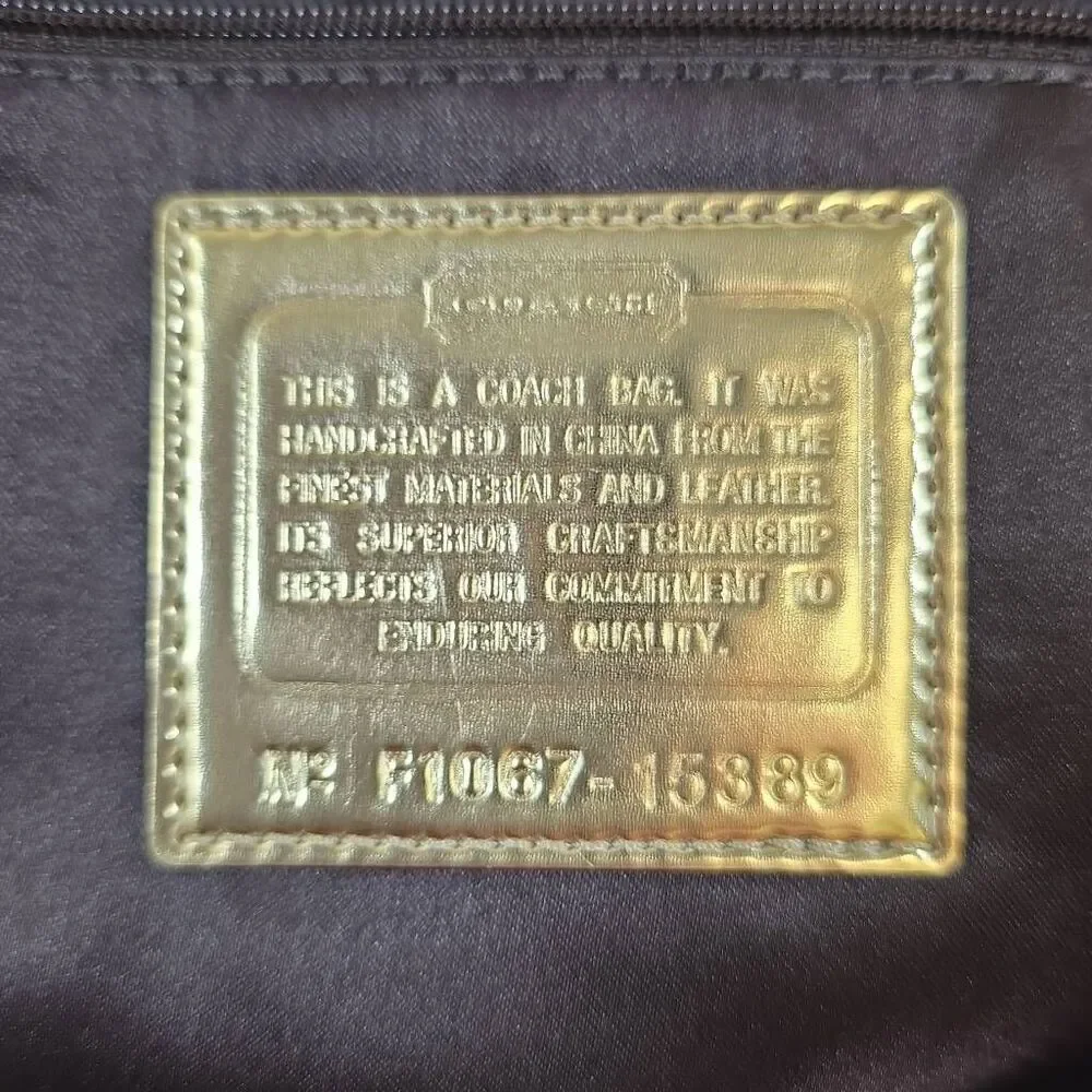 Coach Poppy RARE Signature Sateen with Lurex Glam Tote